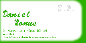 daniel monus business card