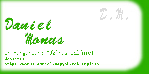 daniel monus business card